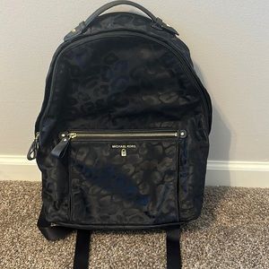 Michael Kora Black Leopard Backpack